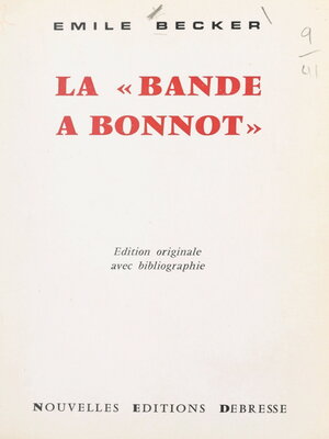 cover image of La Bande à Bonnot